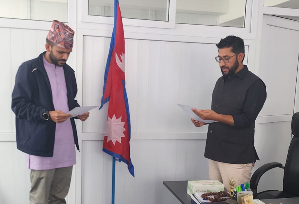 रास्वपाको केन्द्रीय सचिवालय सदस्यमा सागर ढकालको शपथ ग्रहण